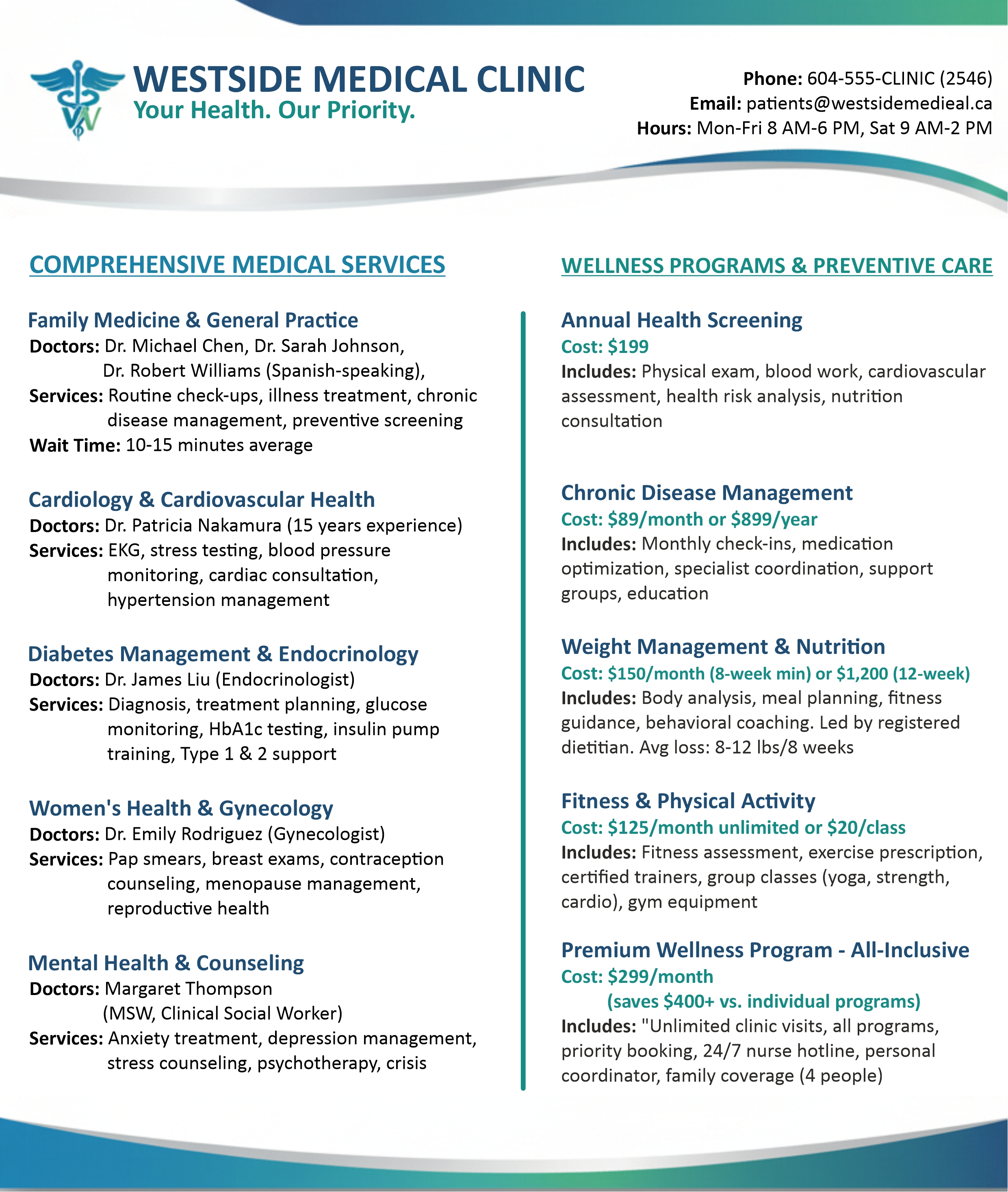 Westside Medical Clinic - Healthcare Services & Patient Programs